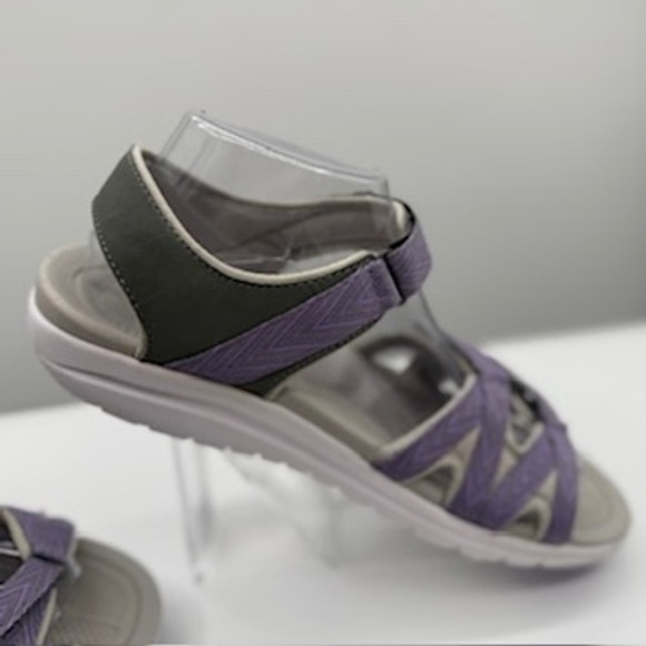 Ryka Savannah Women Purple Grey Multi Strap Walking Sandals Sporty Comfort - Picture 4 of 9